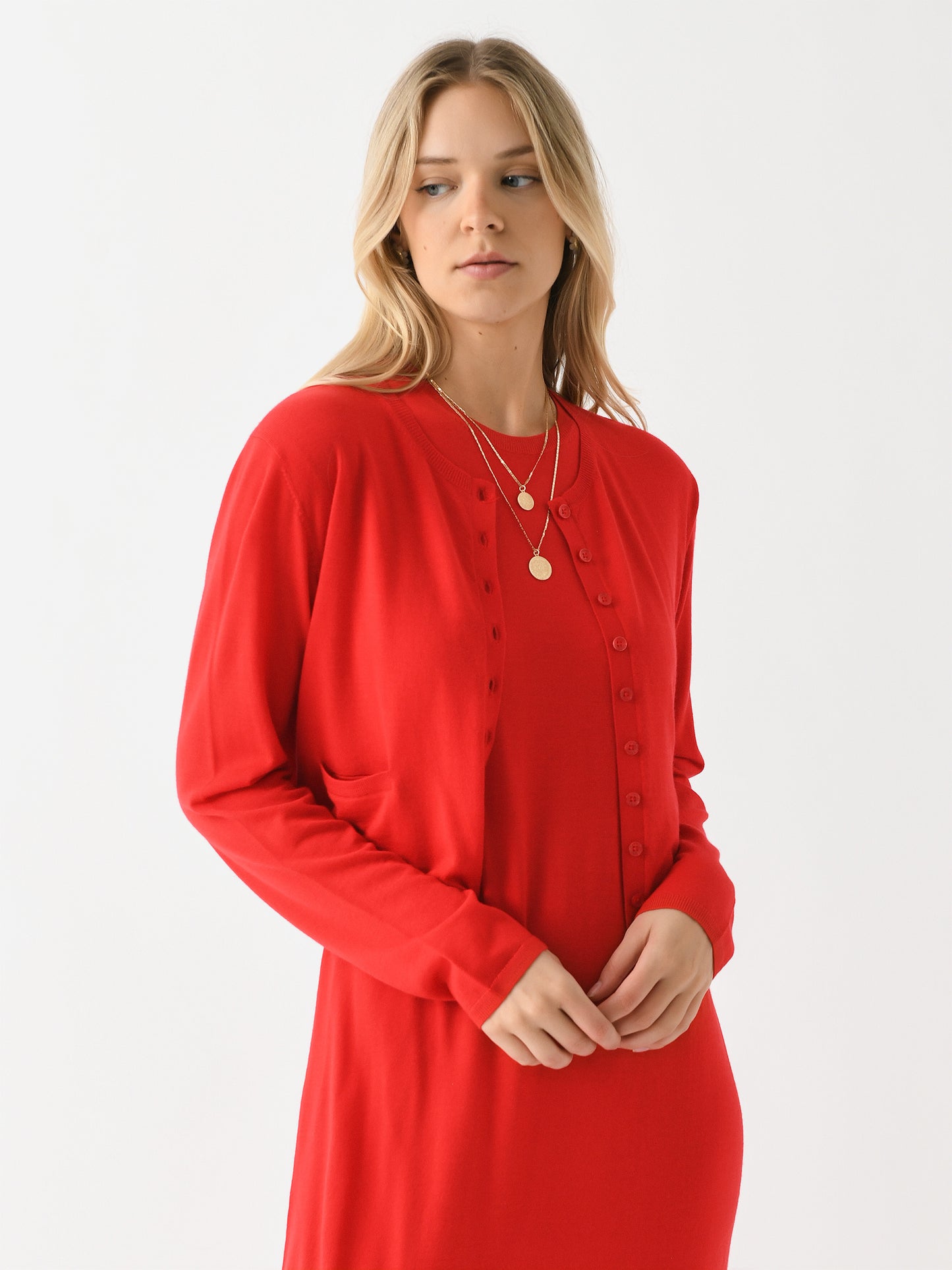 Leset Women's James Crew Cardigan - Saint Bernard