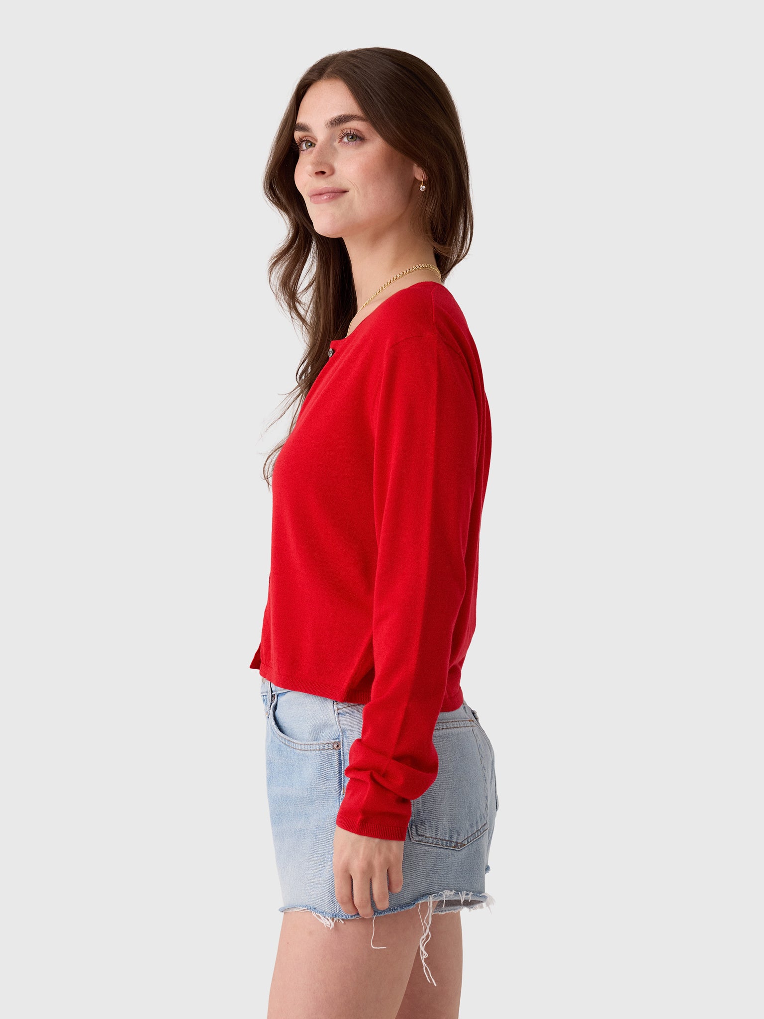 Leset Women's James Crew Cardigan - Saint Bernard