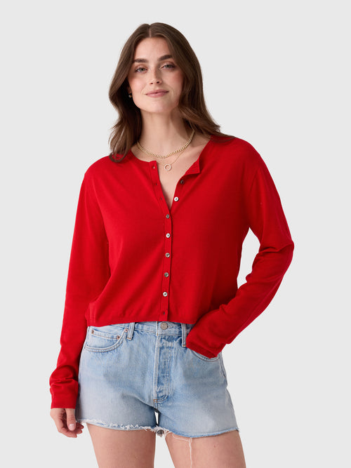 Leset Women's James Crew Cardigan