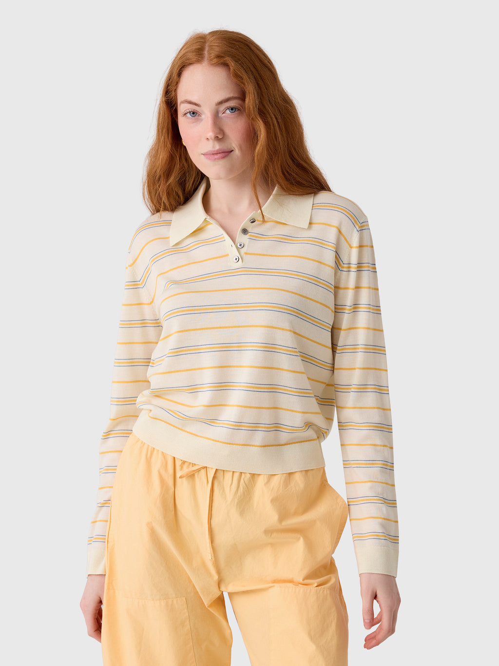 Leset Women's James Stripe Polo - Saint Bernard