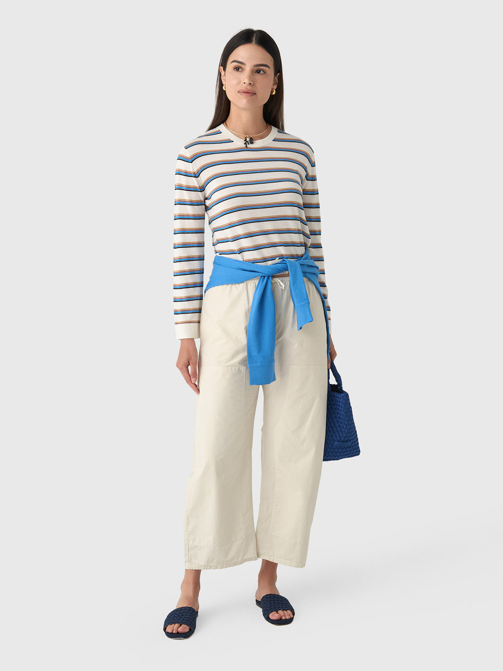 Leset Women's James Stripe Classic Crew - Saint Bernard