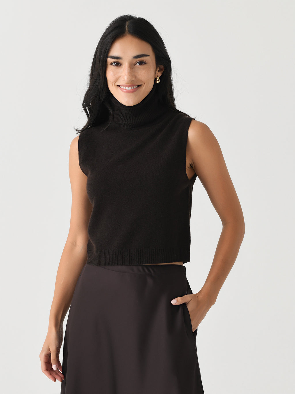 Leset Women's Zoe Sleeveless Turtleneck - Saint Bernard