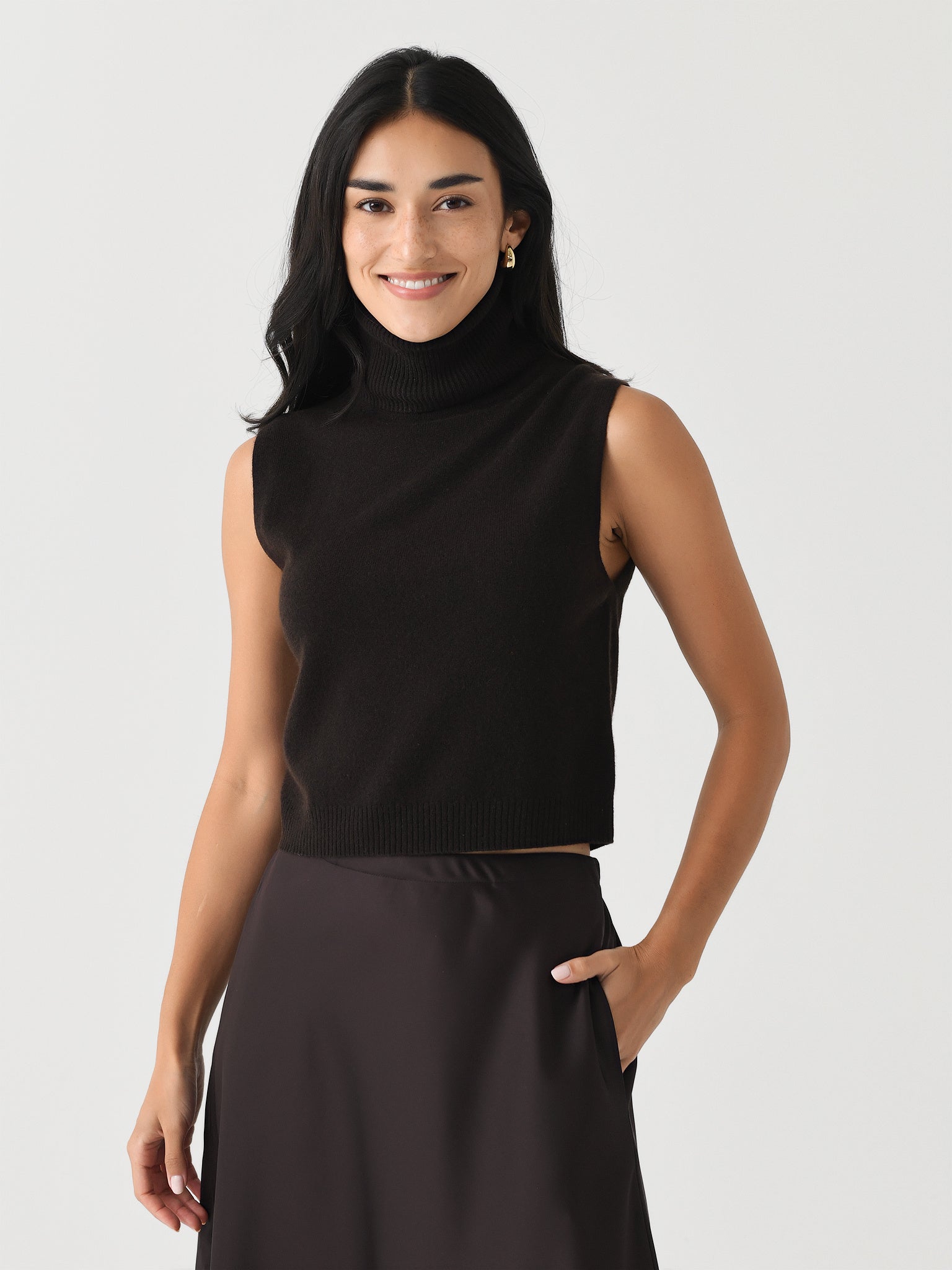 Leset Women's Zoe Sleeveless Turtleneck - Saint Bernard