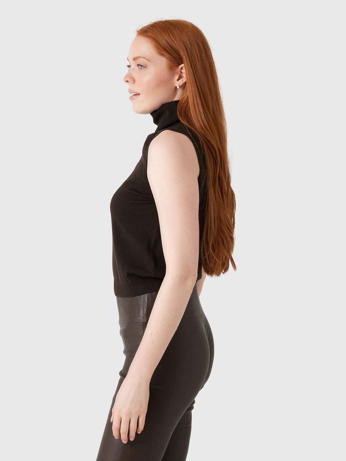 Leset Women's James Sleeveless Turtleneck - Saint Bernard
