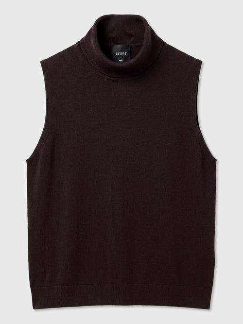 Leset Women's James Sleeveless Turtleneck - Saint Bernard