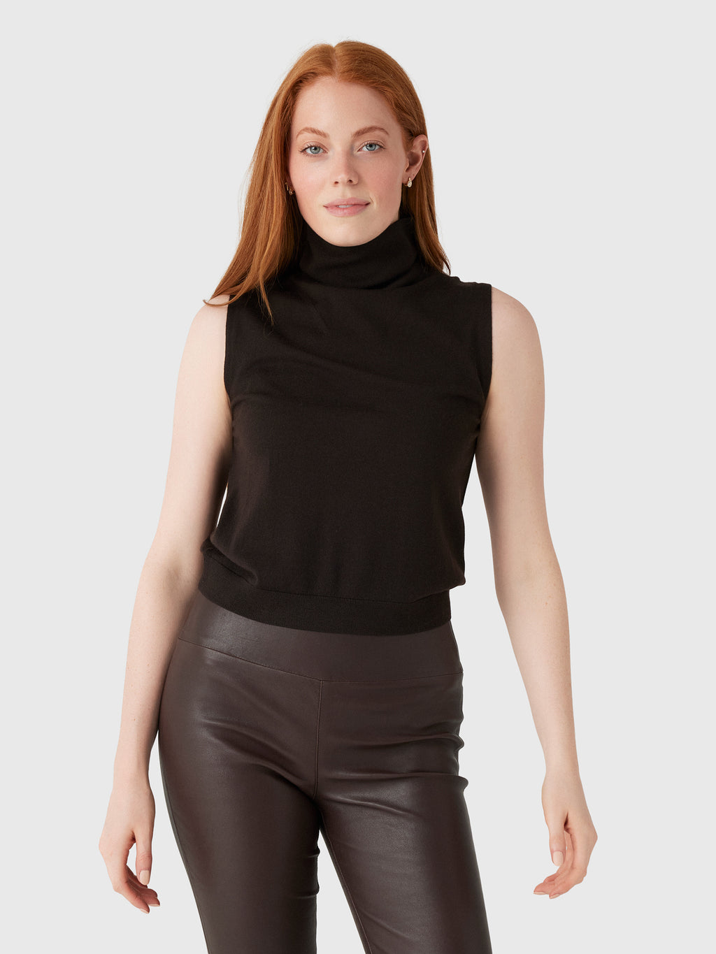 Leset Women's James Sleeveless Turtleneck - Saint Bernard