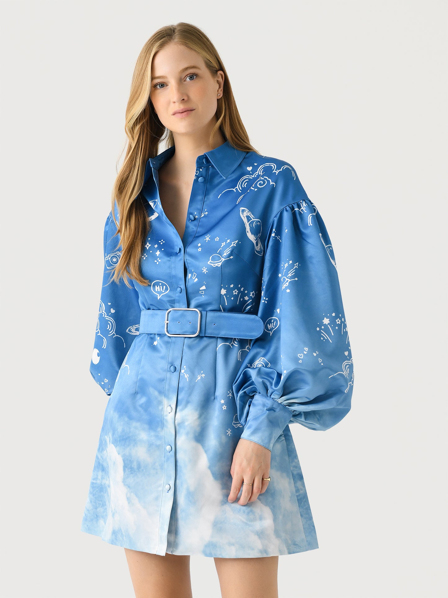 Leo Lin Women's Juliana Shirt Mini Dress - Saint Bernard