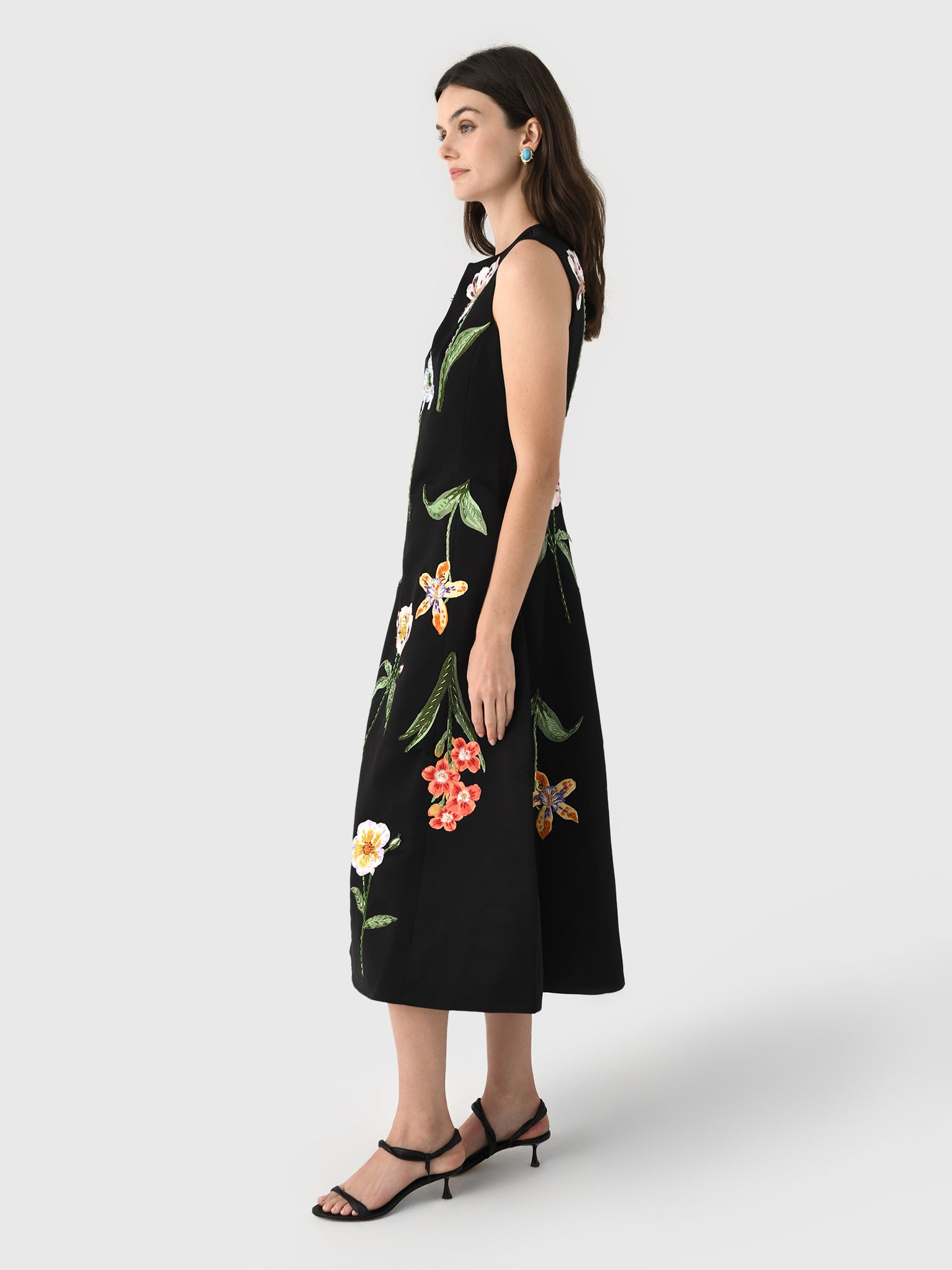 leo lin cleo sleeveless midi dress Cleo Printed Sleeveless Midi Dress