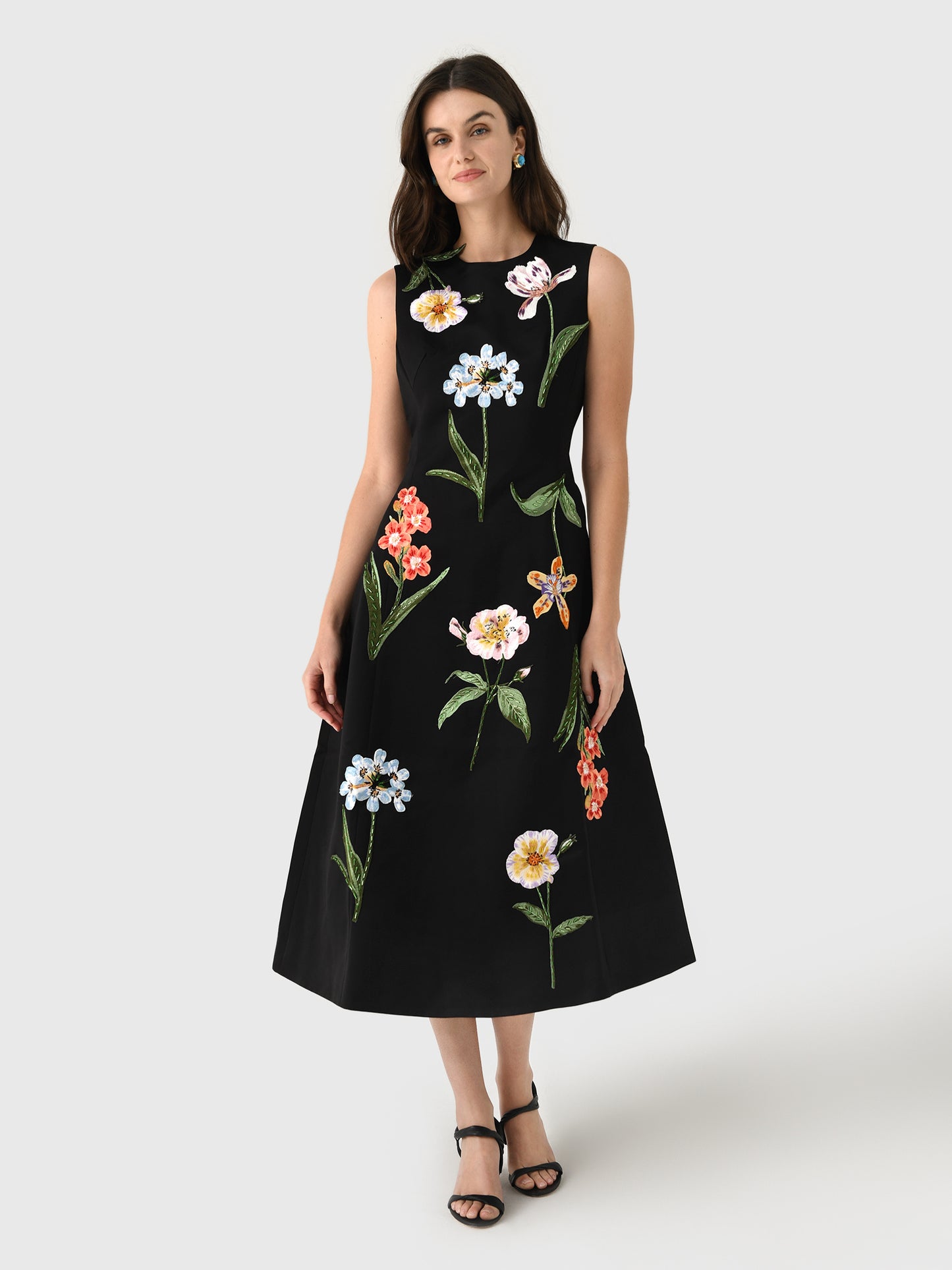 Leo Lin Women's Cleo Embroidered Midi Dress - Saint Bernard