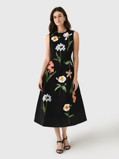 Leo Lin Women's Cleo Embroidered Midi Dress
