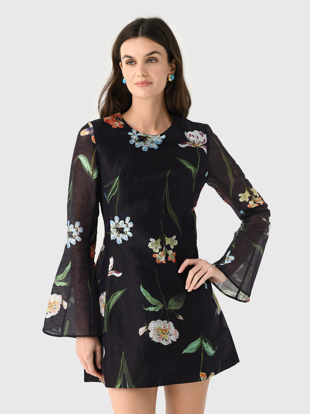 Leo Lin Women's Suzanne Bell Sleeve Mini Dress - Saint Bernard