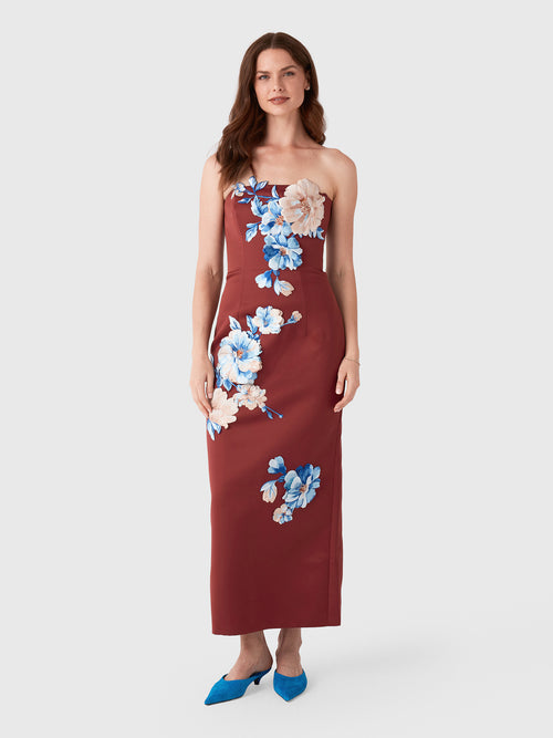 Leo Lin Women's Rayna Embroidered Maxi Dress - Saint Bernard