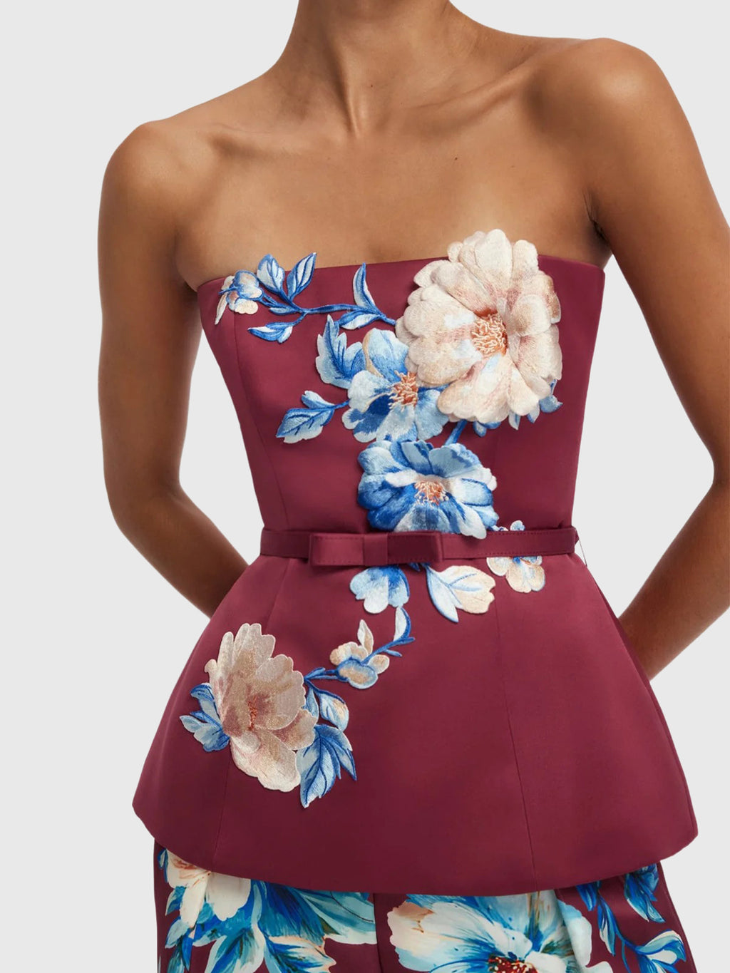 Leo Lin Women's Nadia Embroidered Bustier Top