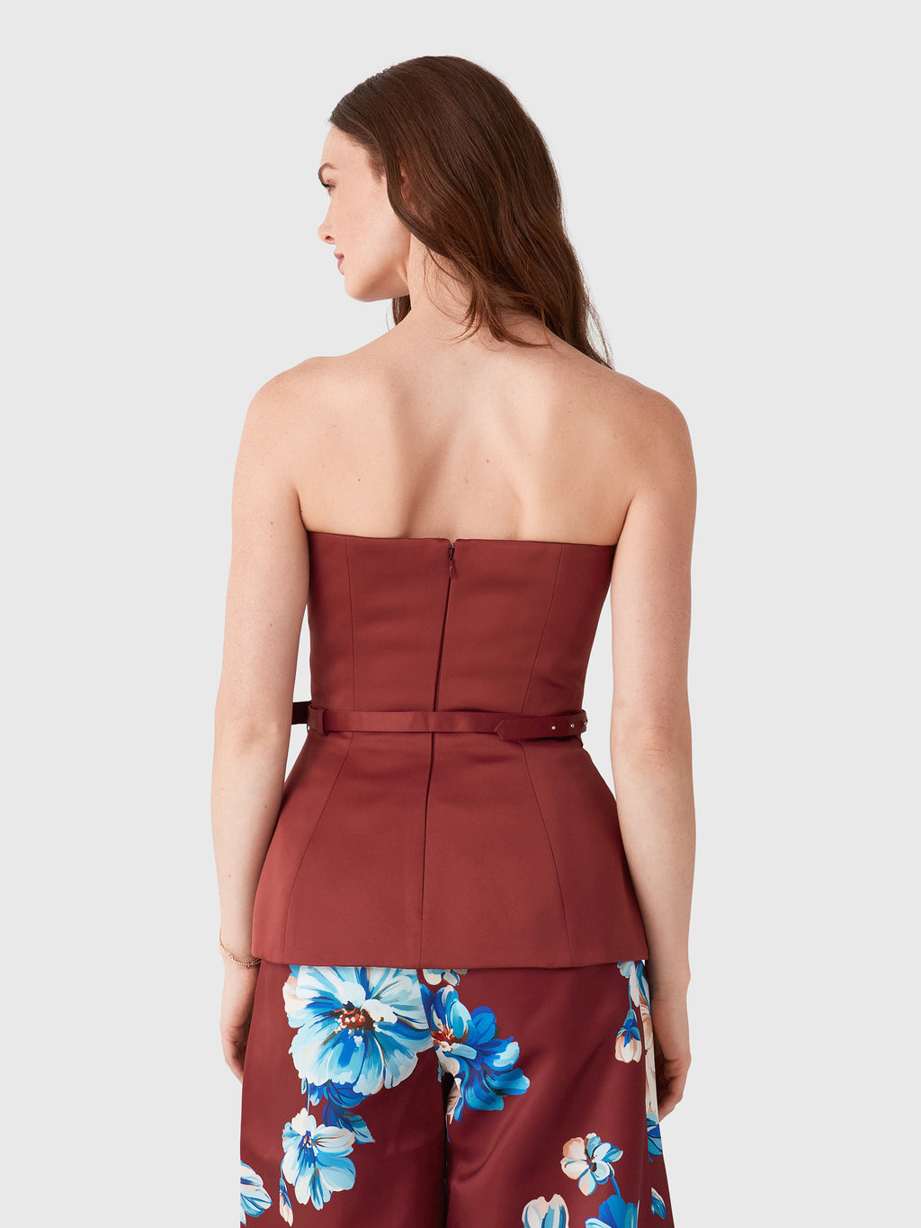 Leo Lin Women's Nadia Embroidered Bustier Top - Saint Bernard