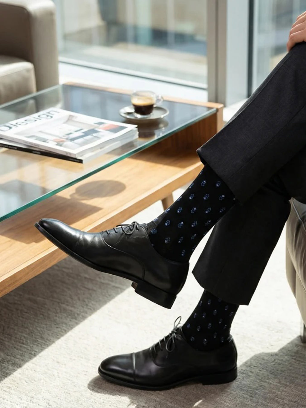 Dead Soxy Men's Lloyd Dress Socks - Saint Bernard