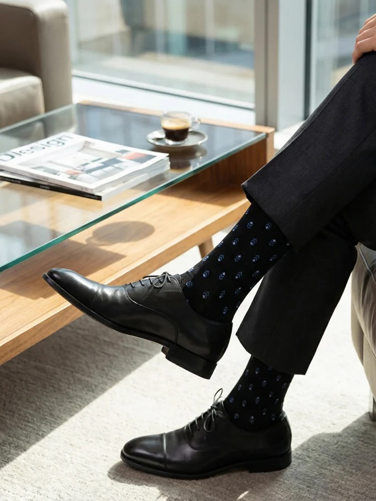 Dead Soxy Men's Lloyd Dress Socks - Saint Bernard