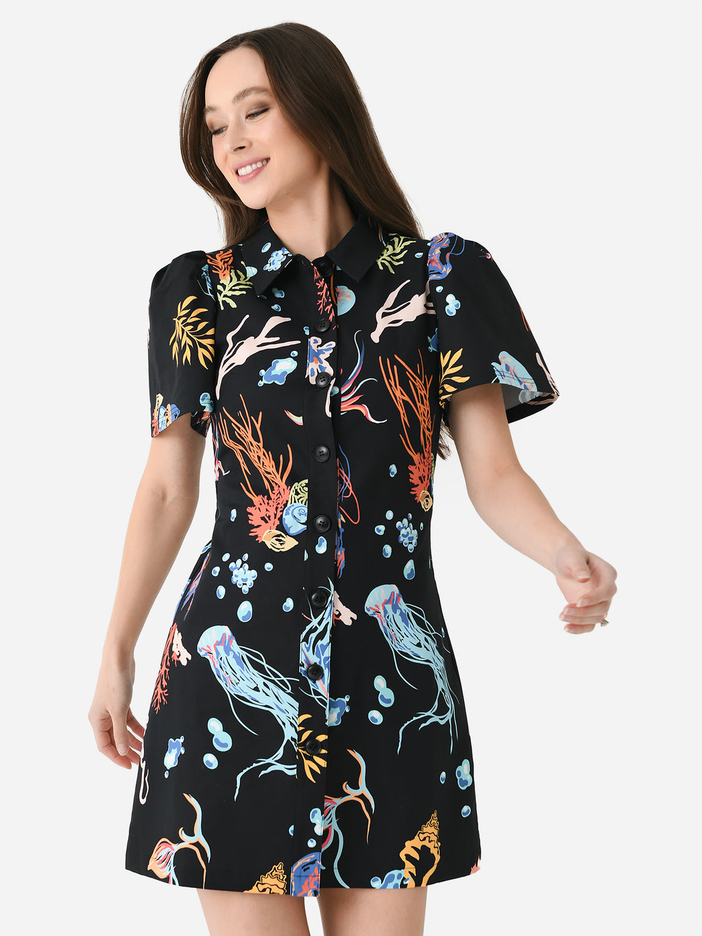 Leo Lin Women's Brooke Shirt Sleeve Mini Dress - Saint Bernard
