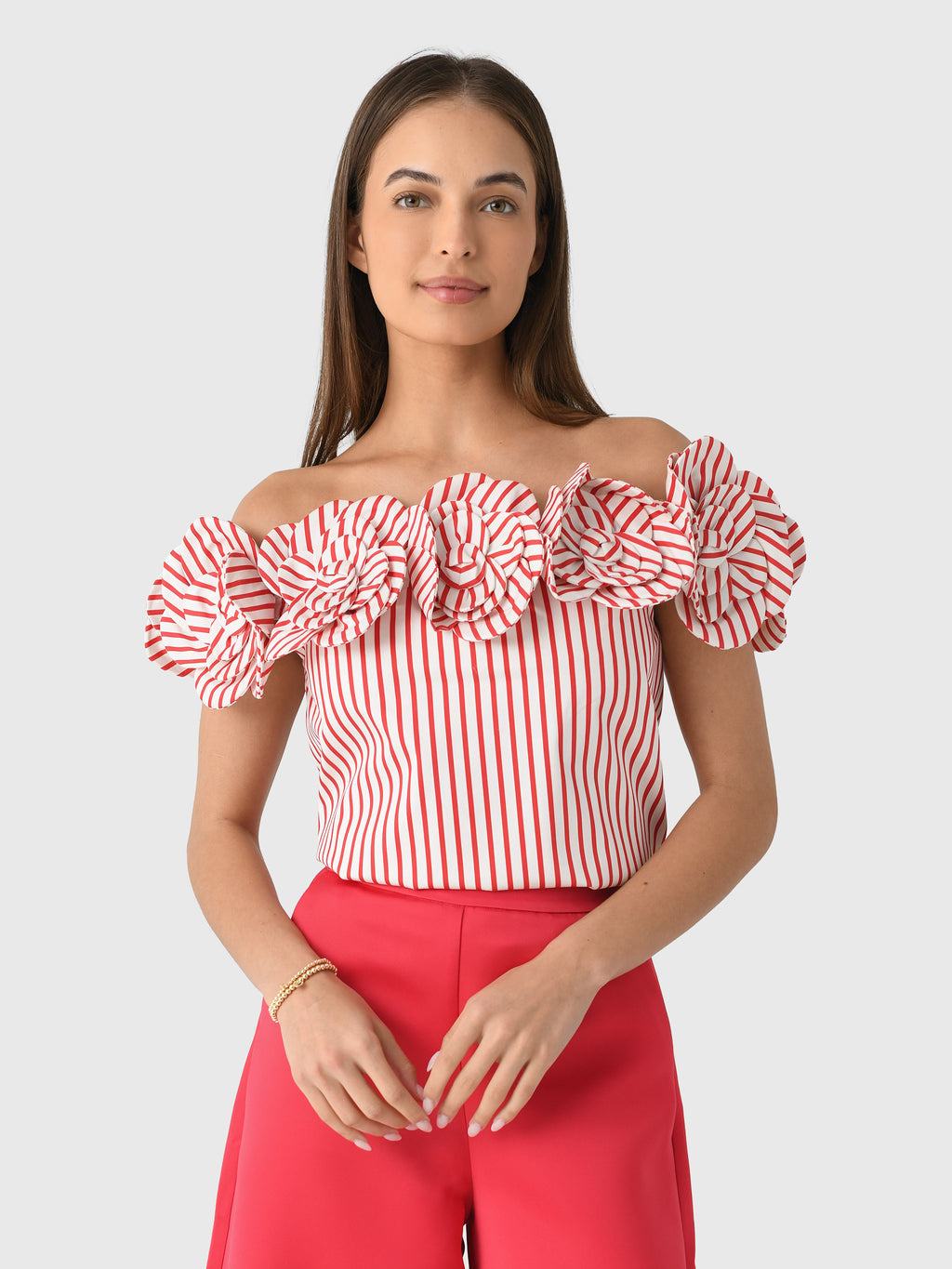 Leo Lin Women's McKayla Off-Shoulder Top - Saint Bernard