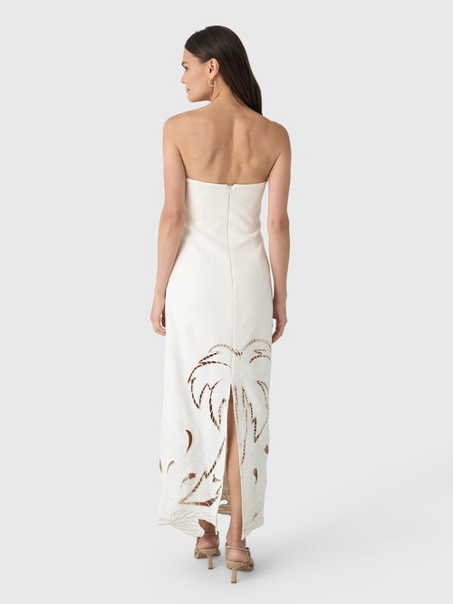 Leo Lin Women's Rayna Palm Bustier Maxi Dress
