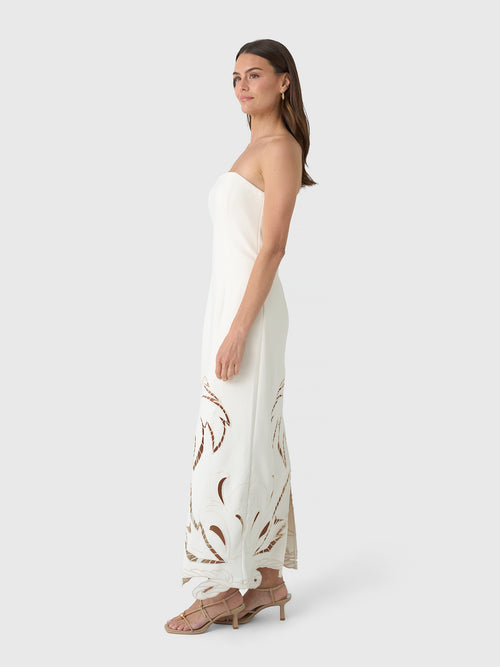 Leo Lin Women's Rayna Palm Bustier Maxi Dress