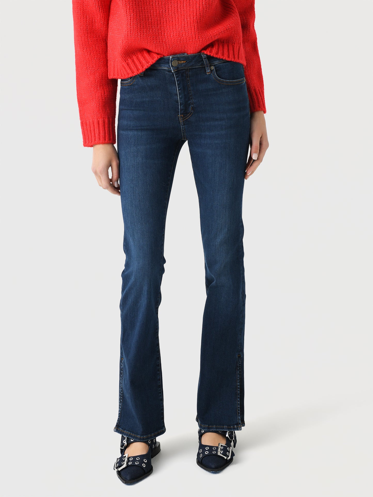 Frame Women's Le Mini Boot Outseam Slit Jean - Saint Bernard