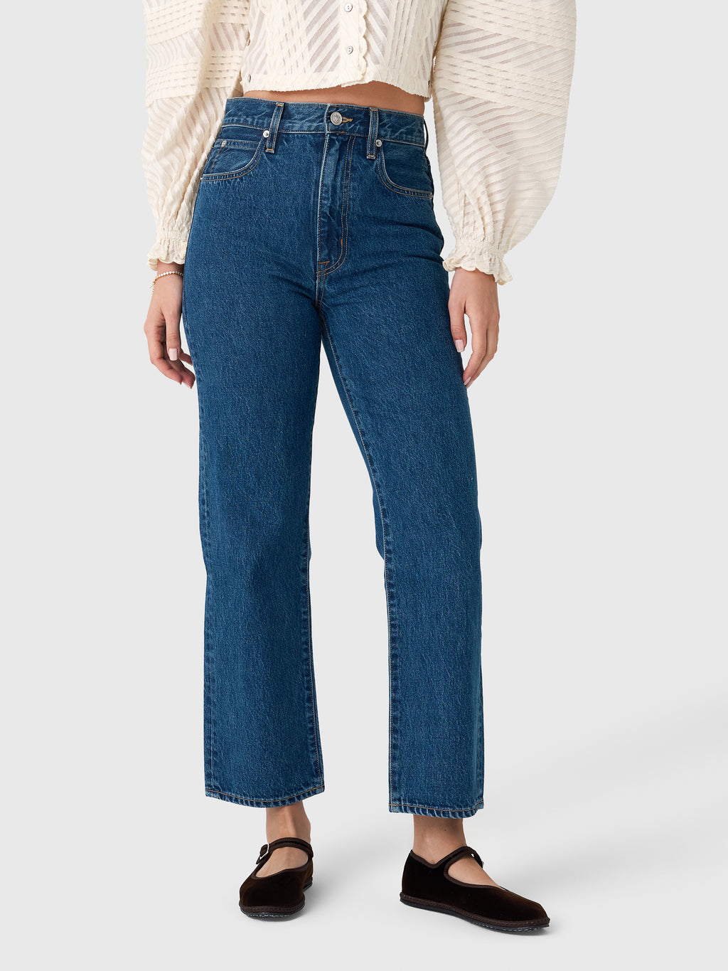 SLVRLAKE Women's London Crop Jean - Saint Bernard