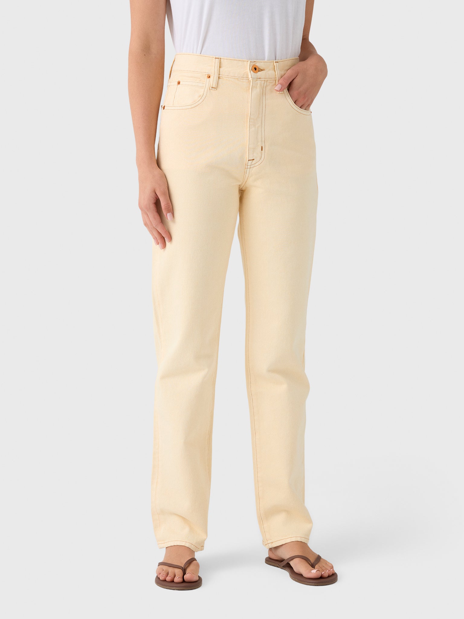 SLVRLAKE Women's London Straight Jean - Saint Bernard