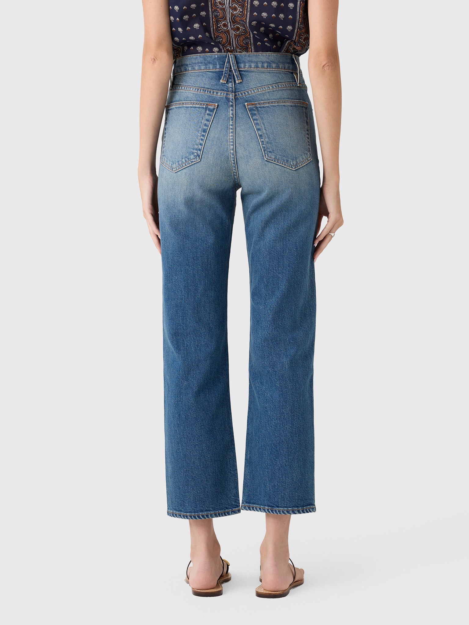 SLVRLAKE Women's London Ankle Jean - Saint Bernard