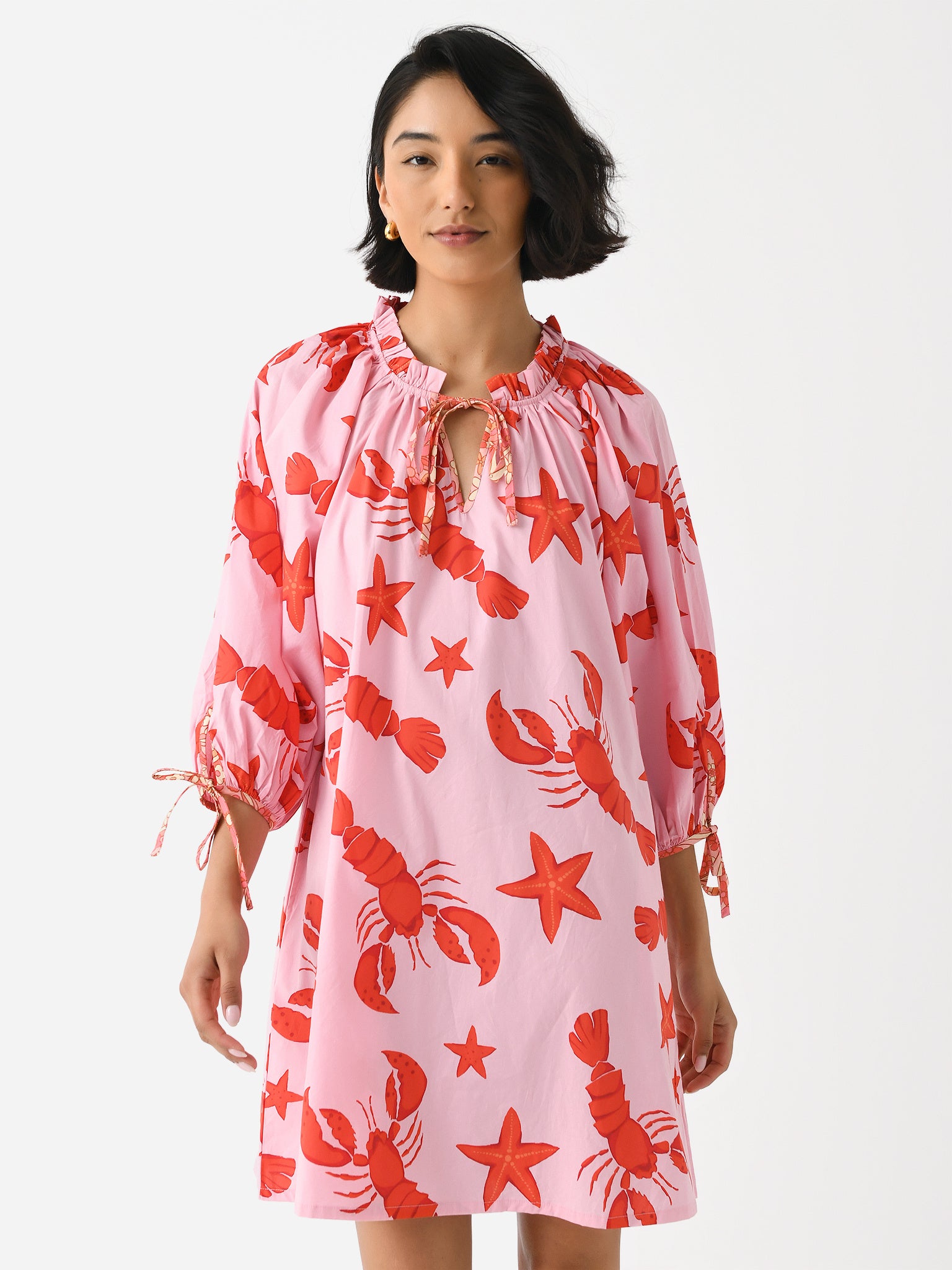 Sur La Vague Women's Lobster Mini Dress - Saint Bernard