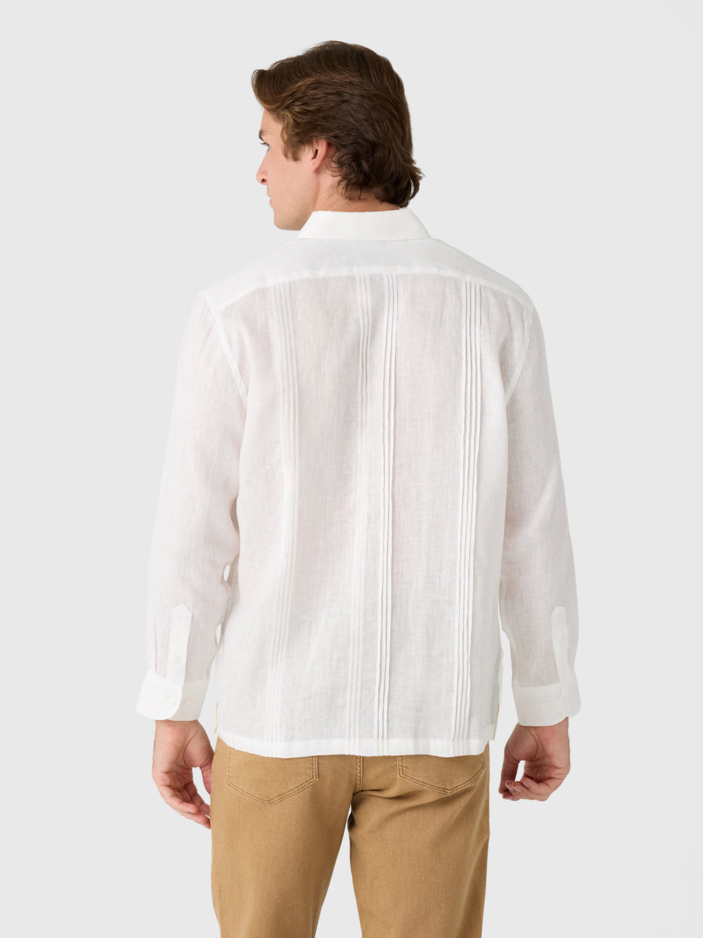 Centuria Men's Long Sleeve Linen Guayabera Shirt - Saint Bernard