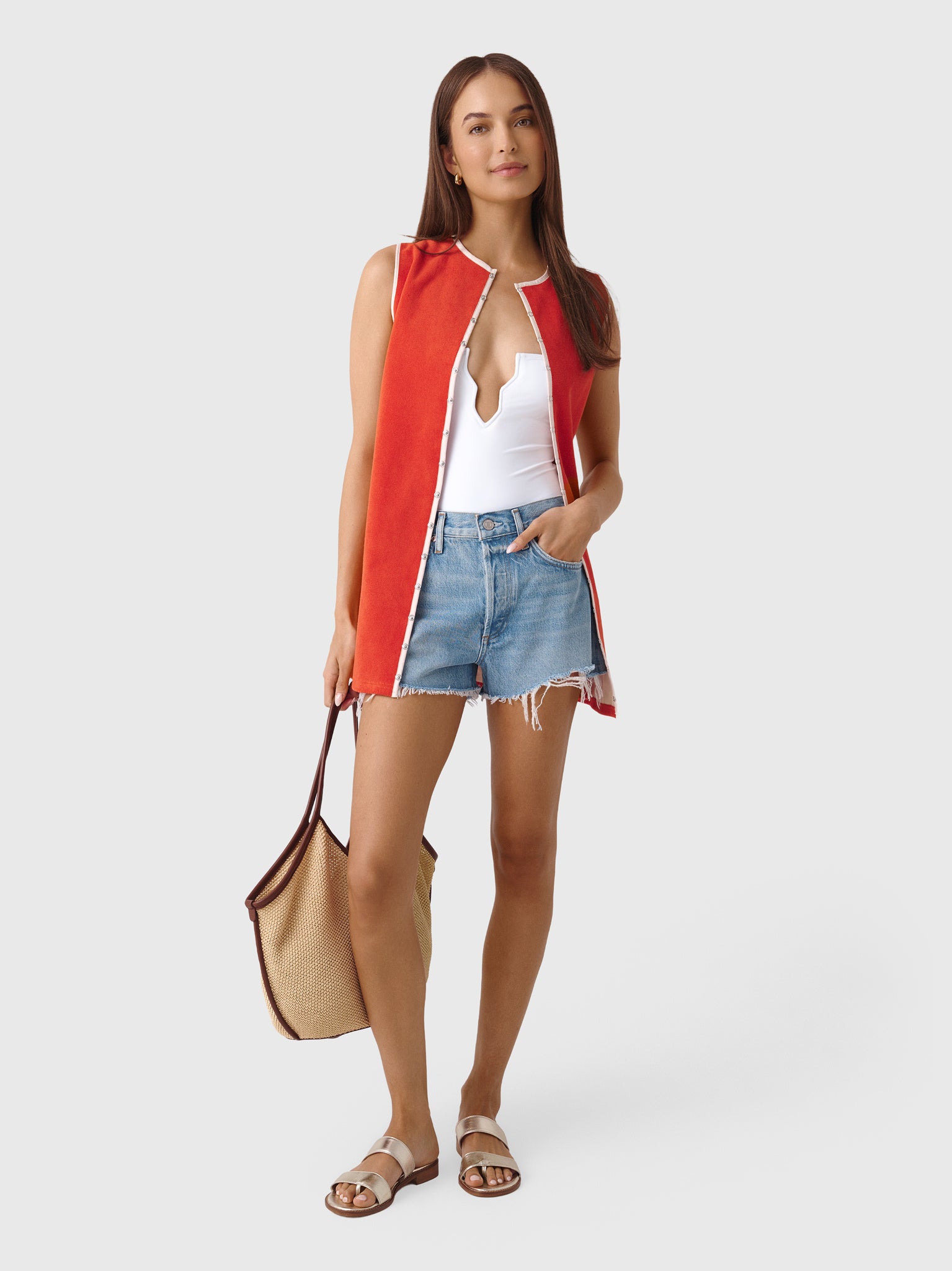 Cadets Women's Long Line Terry Vest - Saint Bernard