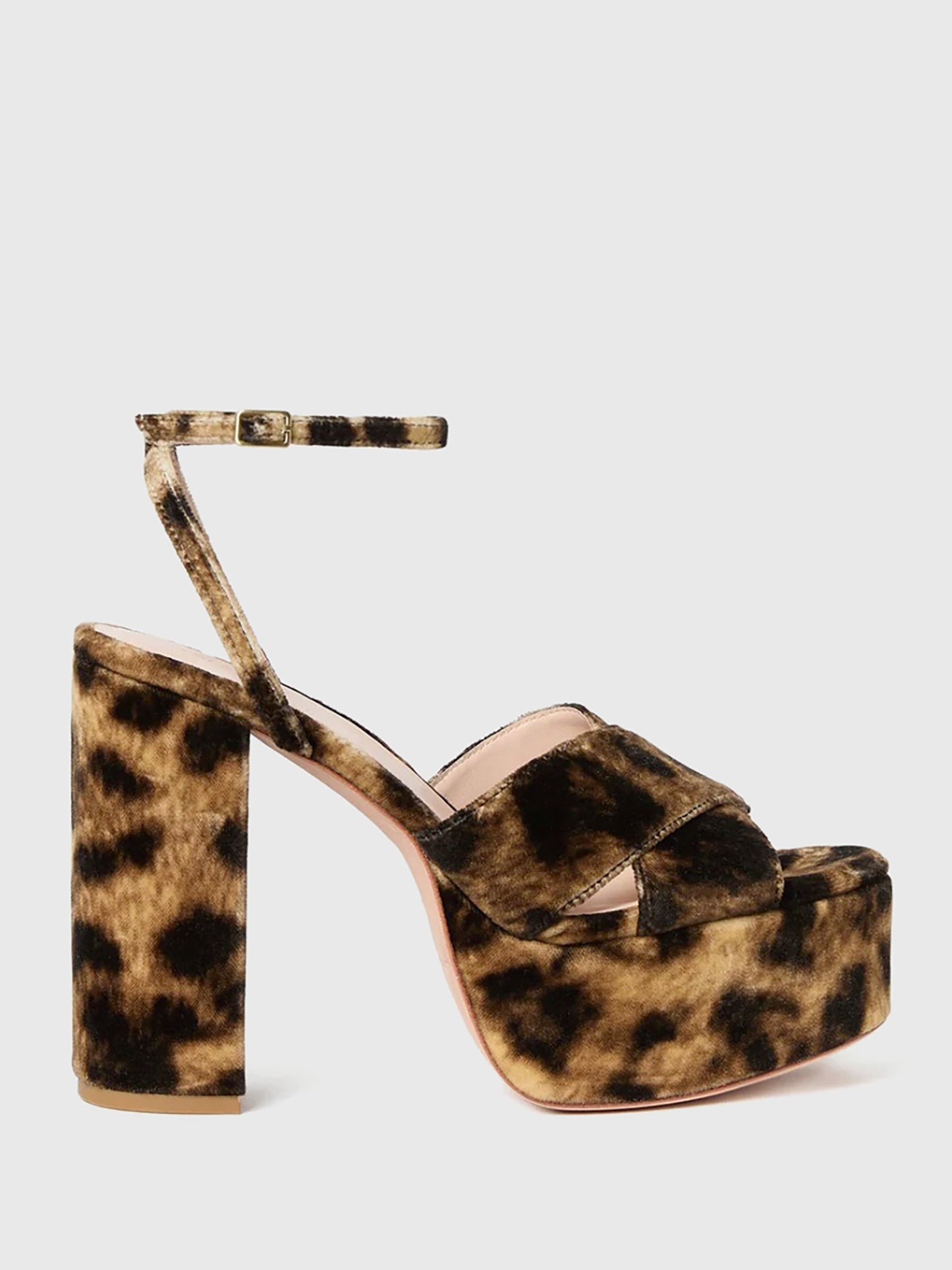 Loeffler Randall Women's Loretta Velvet Platform Sandal - Saint Bernard