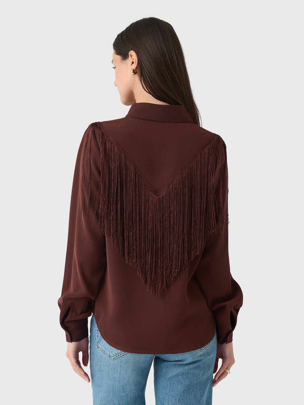 Masons Daughter Women's Loretta Western Fringe Top - Saint Bernard