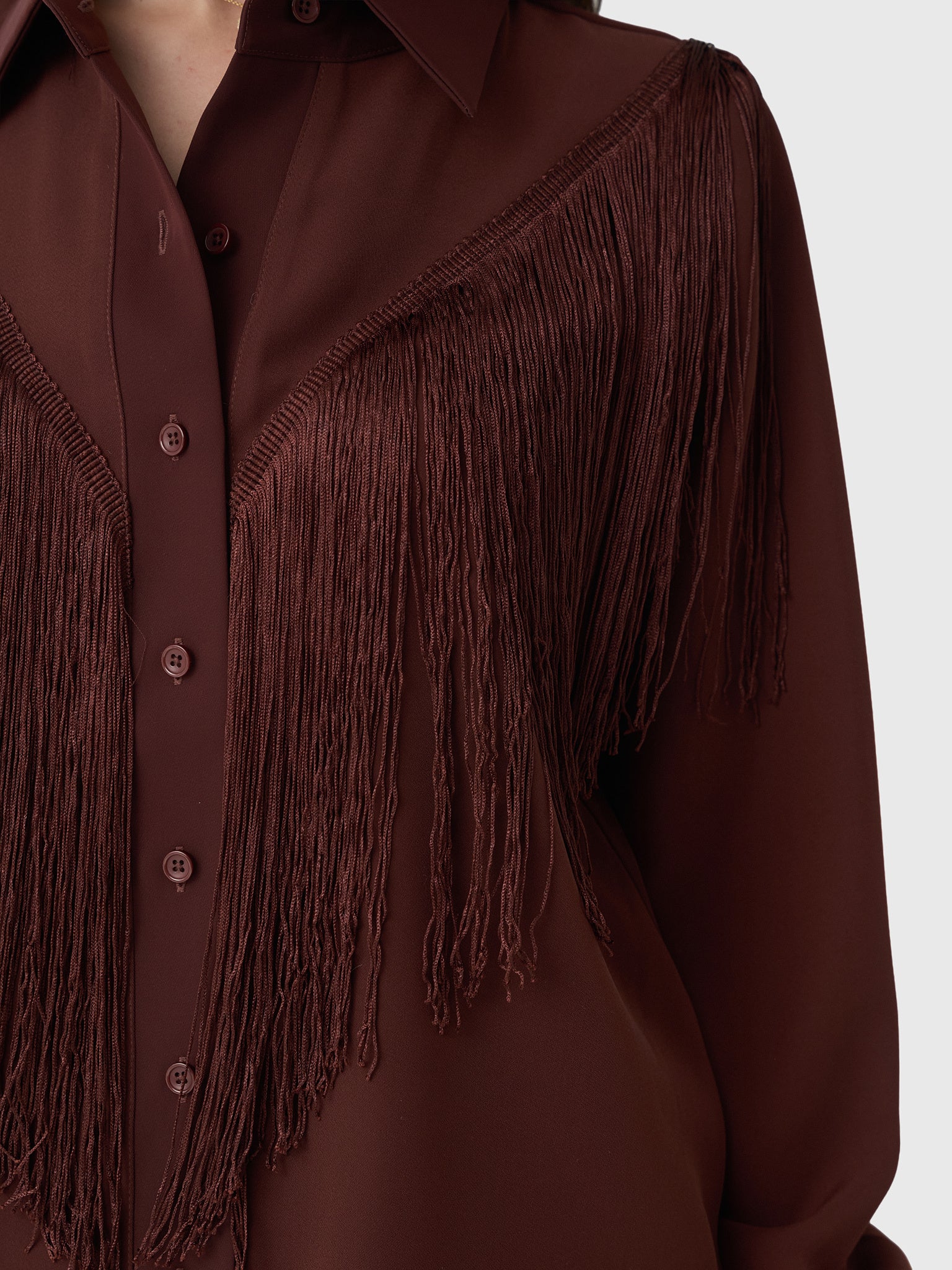 Masons Daughter Women's Loretta Western Fringe Top - Saint Bernard