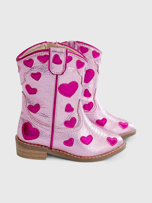 Wild + Rae Girls' Lovestruck Cowgirl Boot - Saint Bernard