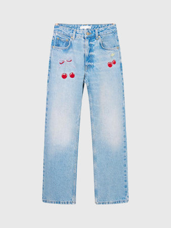 LoveShackFancy Women's Sami Cherry Jean | $182.90 | Saint Bernard
