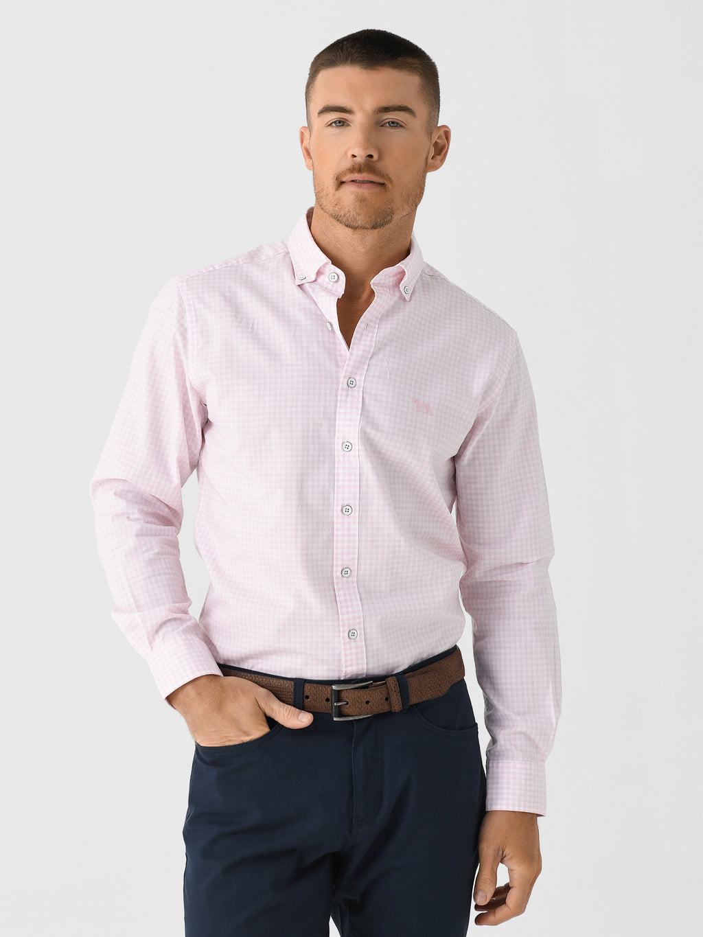 Rodd And Gunn Men's Gunn Check Oxford Sports Fit Shirt - Saint Bernard