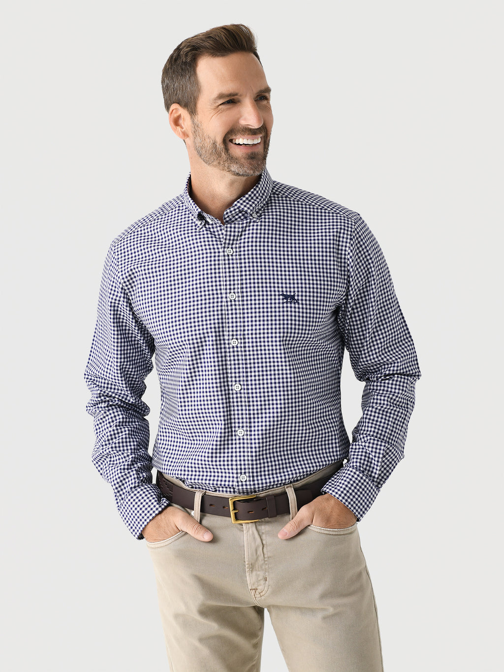 Rodd And Gunn Men's Gunn Check Oxford Sports Fit Shirt - Saint Bernard