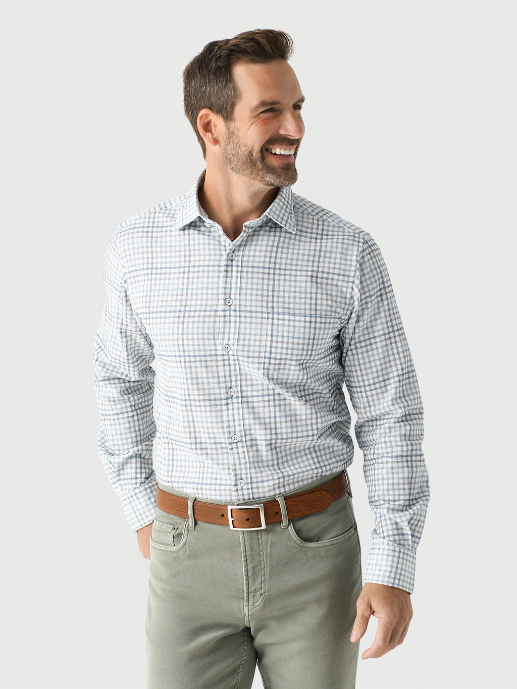 Rodd And Gunn Men's Brookdale Sports Fit Shirt - Saint Bernard