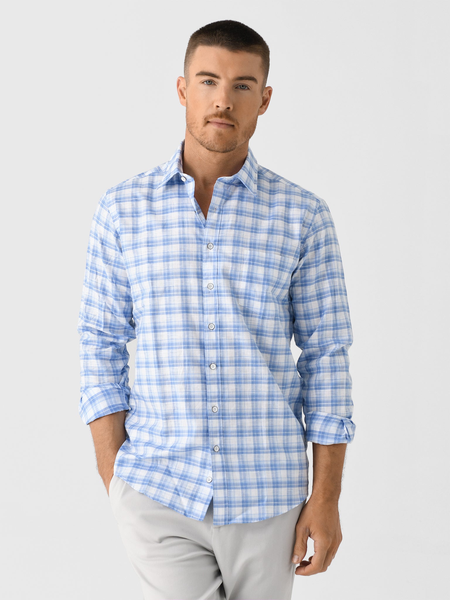 Rodd And Gunn Men's Scarborough Sports Fit Shirt - Saint Bernard