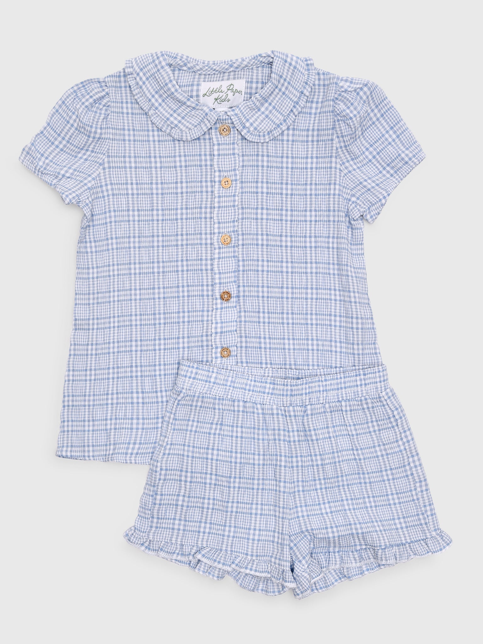 Little Paper Kids Girls' Camilla Short Set - Saint Bernard