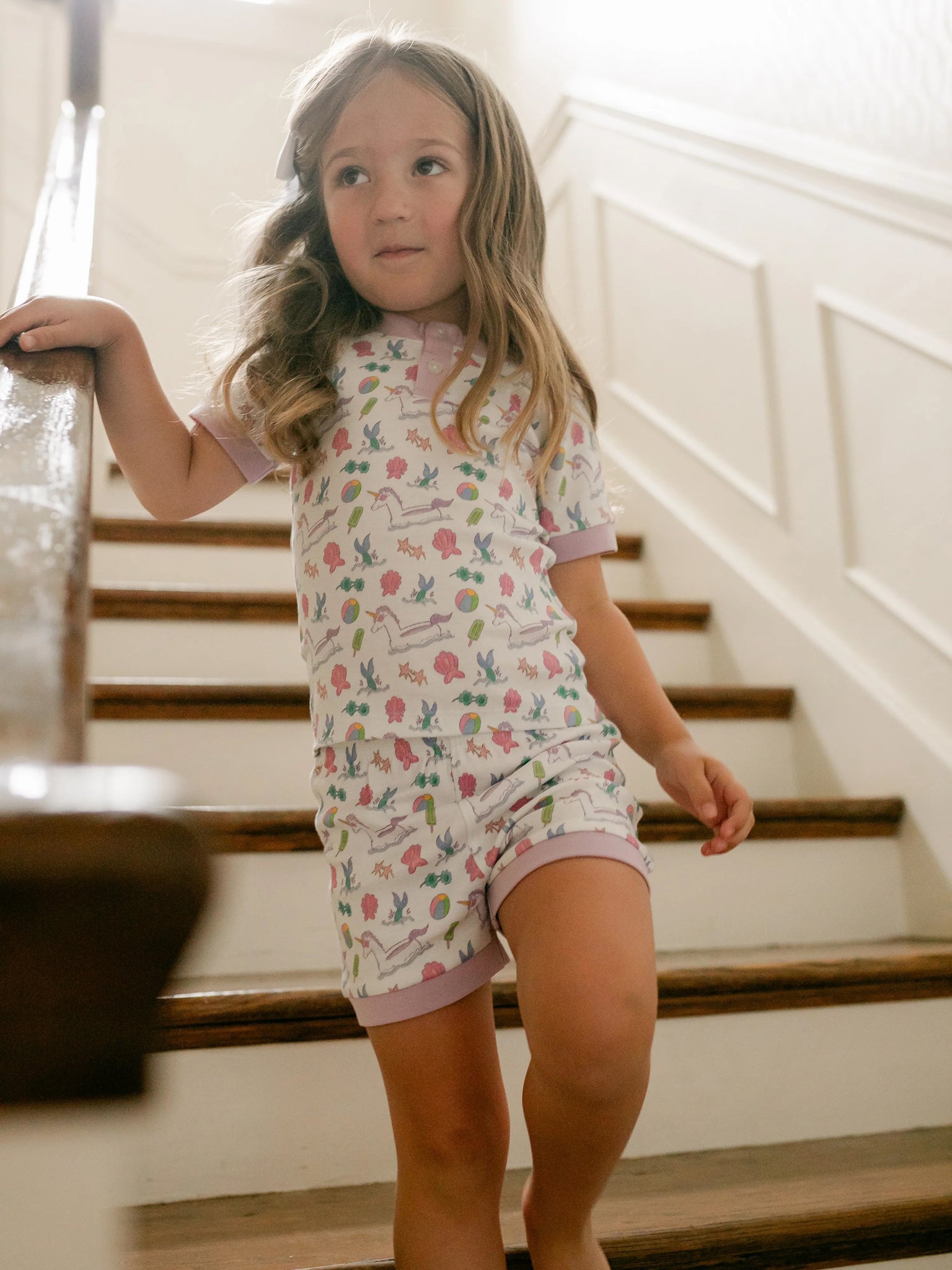 Little Paper Kids Girls' Frankie Pajama Set - Saint Bernard