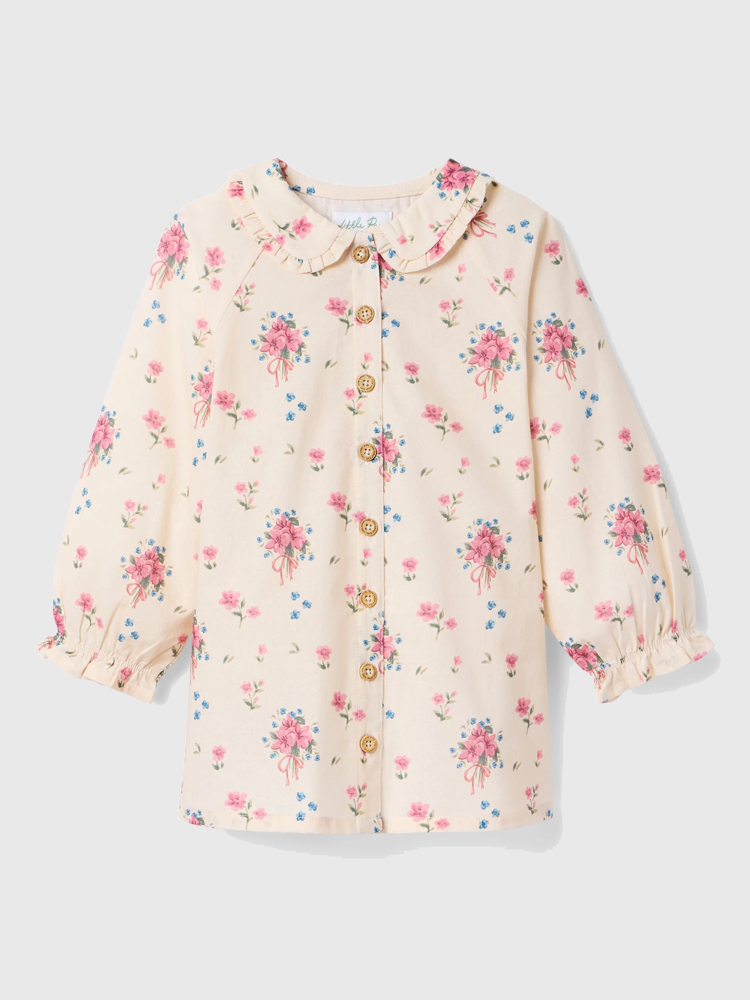 Little Paper Kids Girls' Goldie Long Sleeve Dress - Saint Bernard