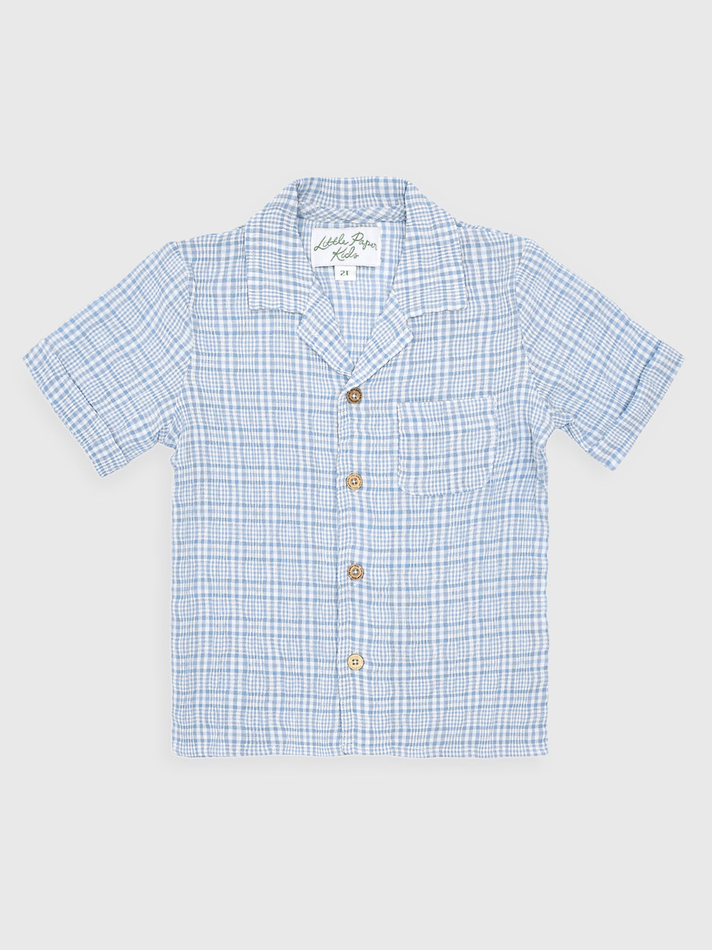 Little Paper Kids Boys' Graham Button-Down Shirt - Saint Bernard