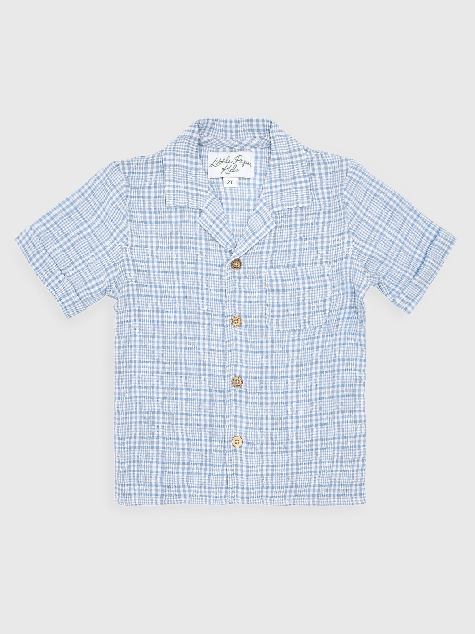 Little Paper Kids Boys' Graham Button-Down Shirt - Saint Bernard