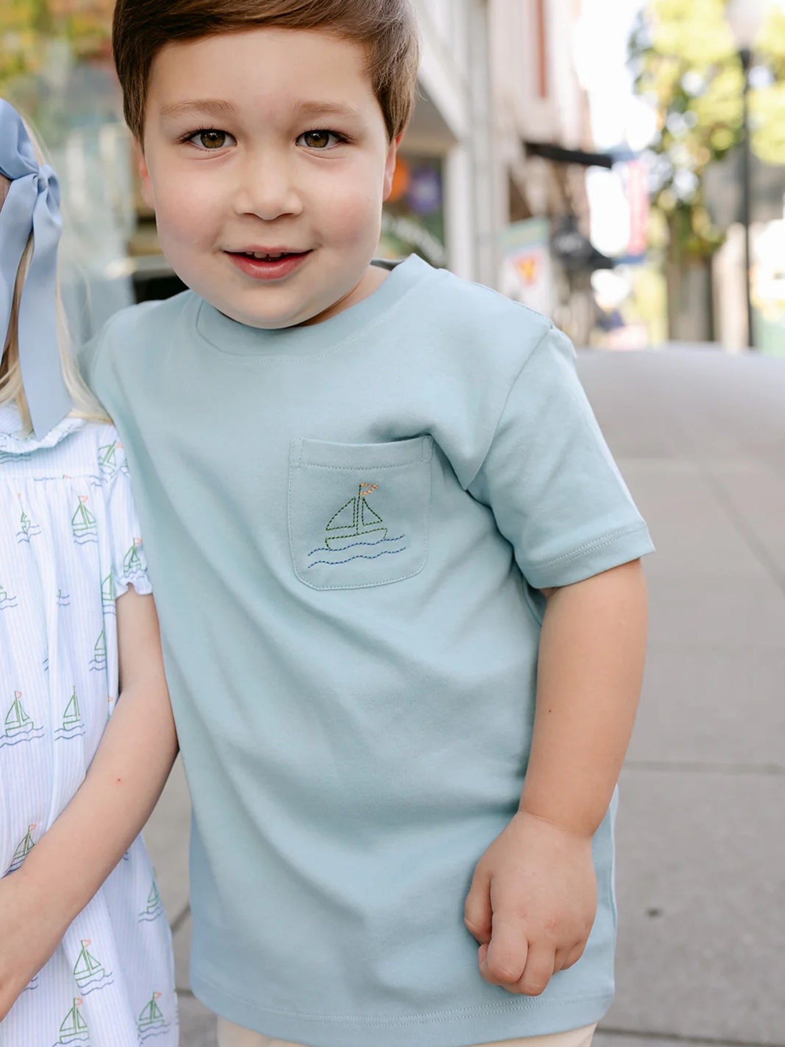 Little Paper Kids Boys' Jackson Pocket Tee - Saint Bernard