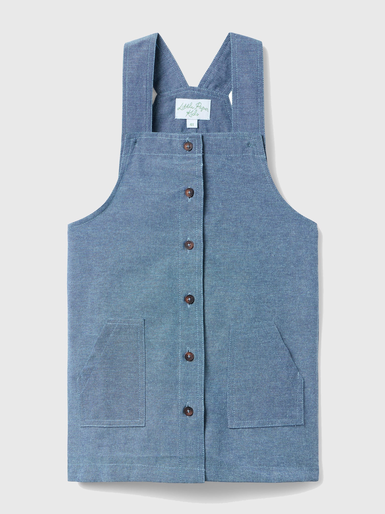 Little Paper Kids Girls' Kate Overall Dress - Saint Bernard