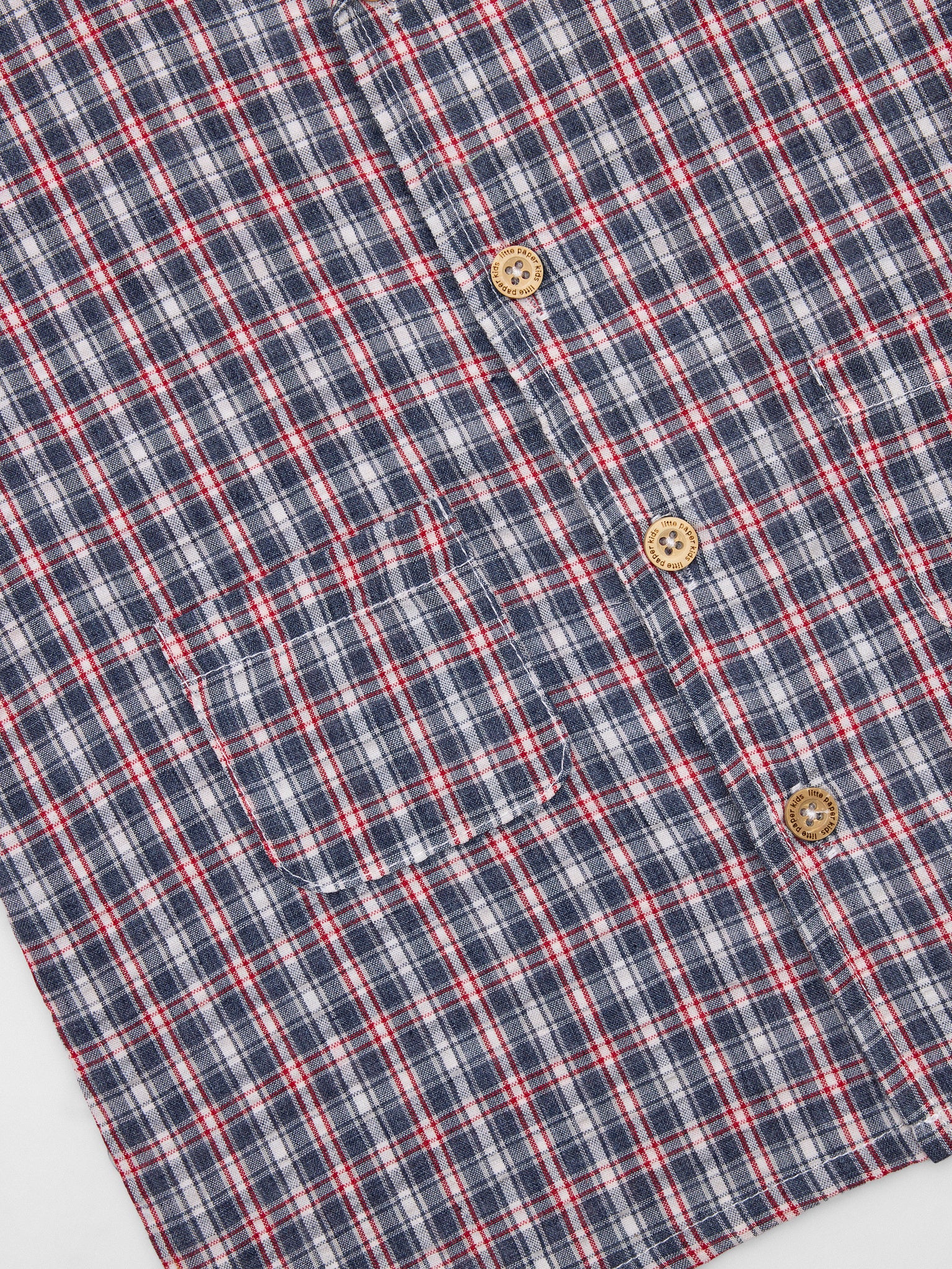 Little Paper Kids Boys' Rhodes Button Down Shirt - Saint Bernard