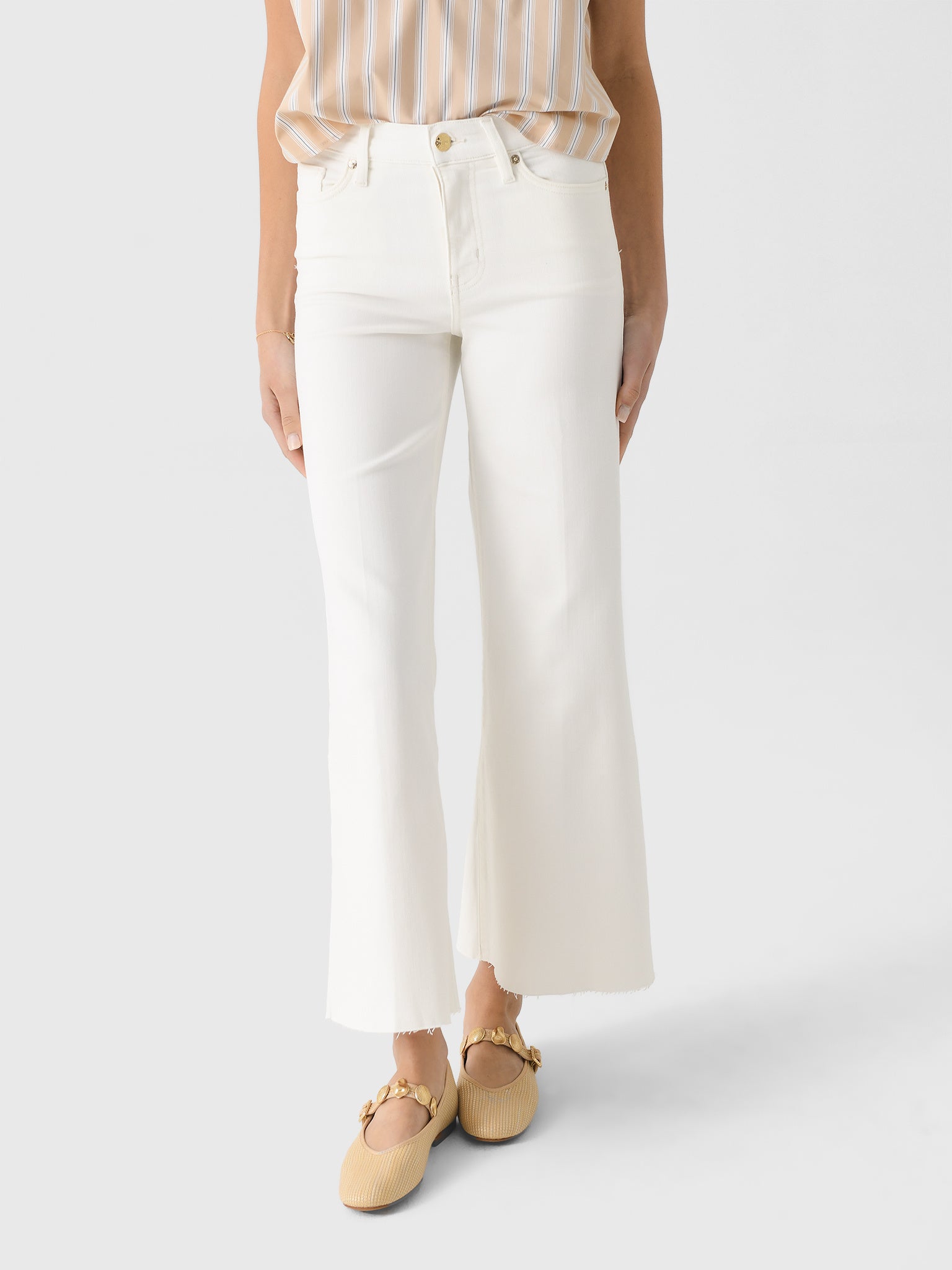 Frame Women's Le Palazzo Crop Raw After Jean - Saint Bernard