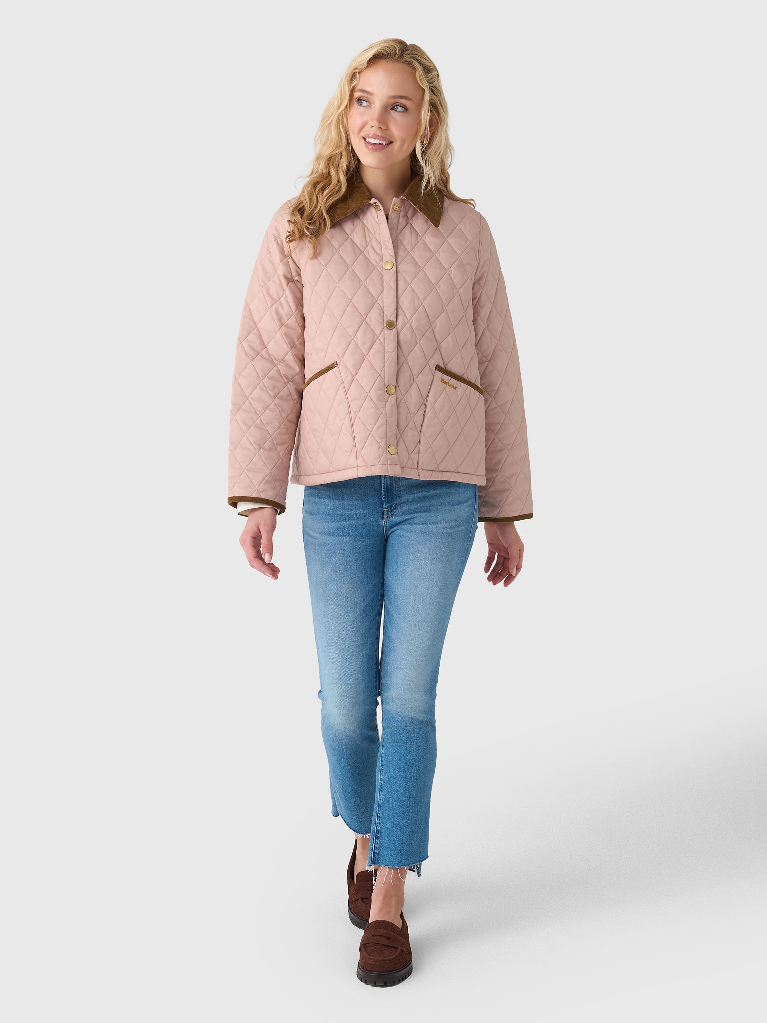 Barbour Women's Icons Cropped Liddesdale Quilted Jacket - Saint Bernard